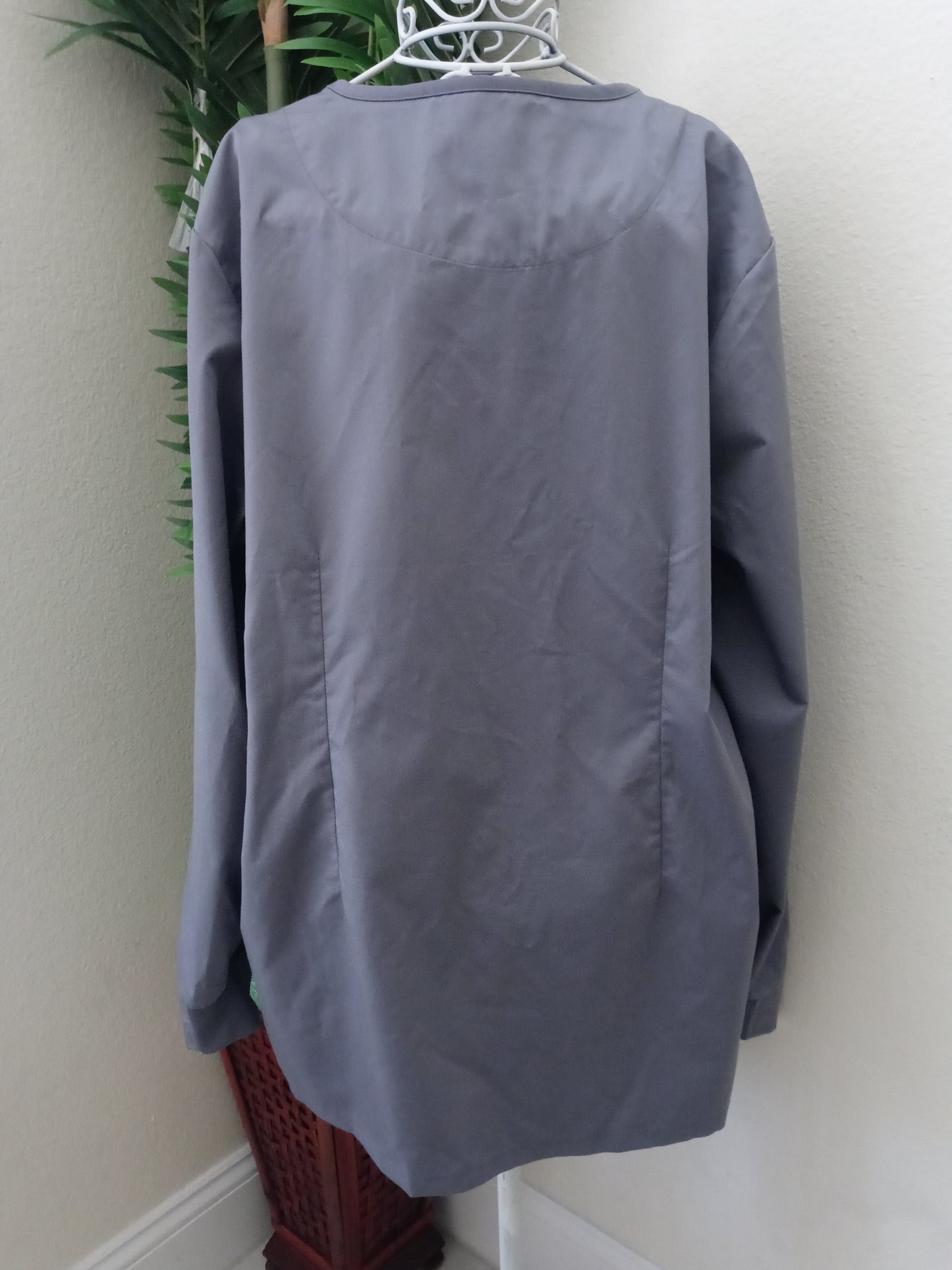 AUW Basic Jackets Round Neck Snap Front Uniform Jacket -