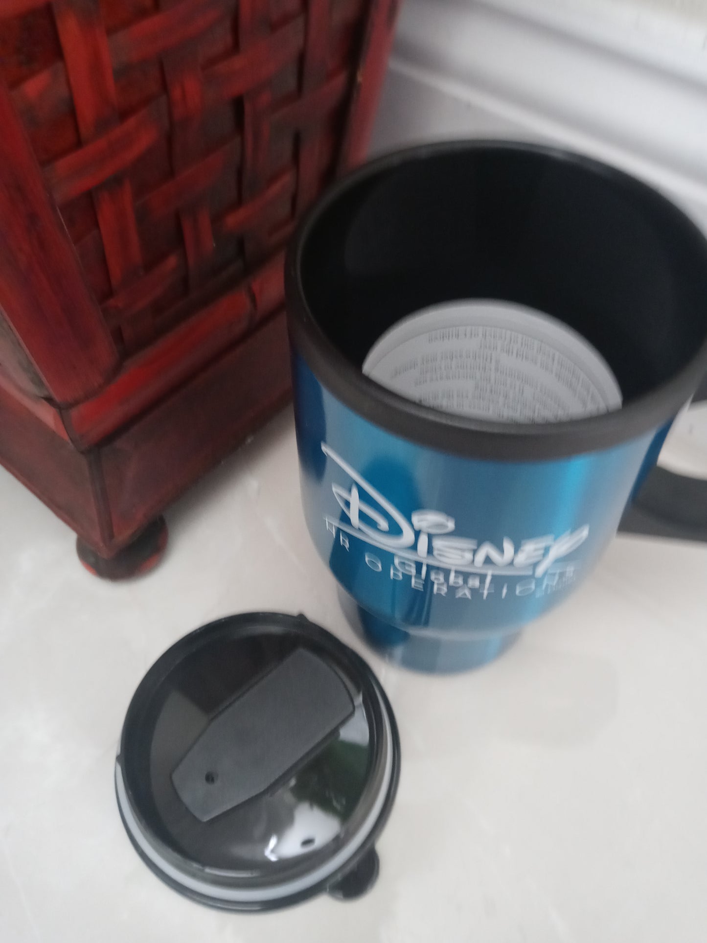Disney Global HP operations Blue Tumbler With Lid