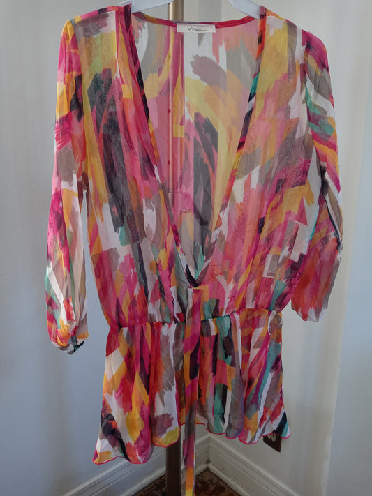 Win win Apparel Women's Long Sleeve Blouse Top -Style # 7008 -