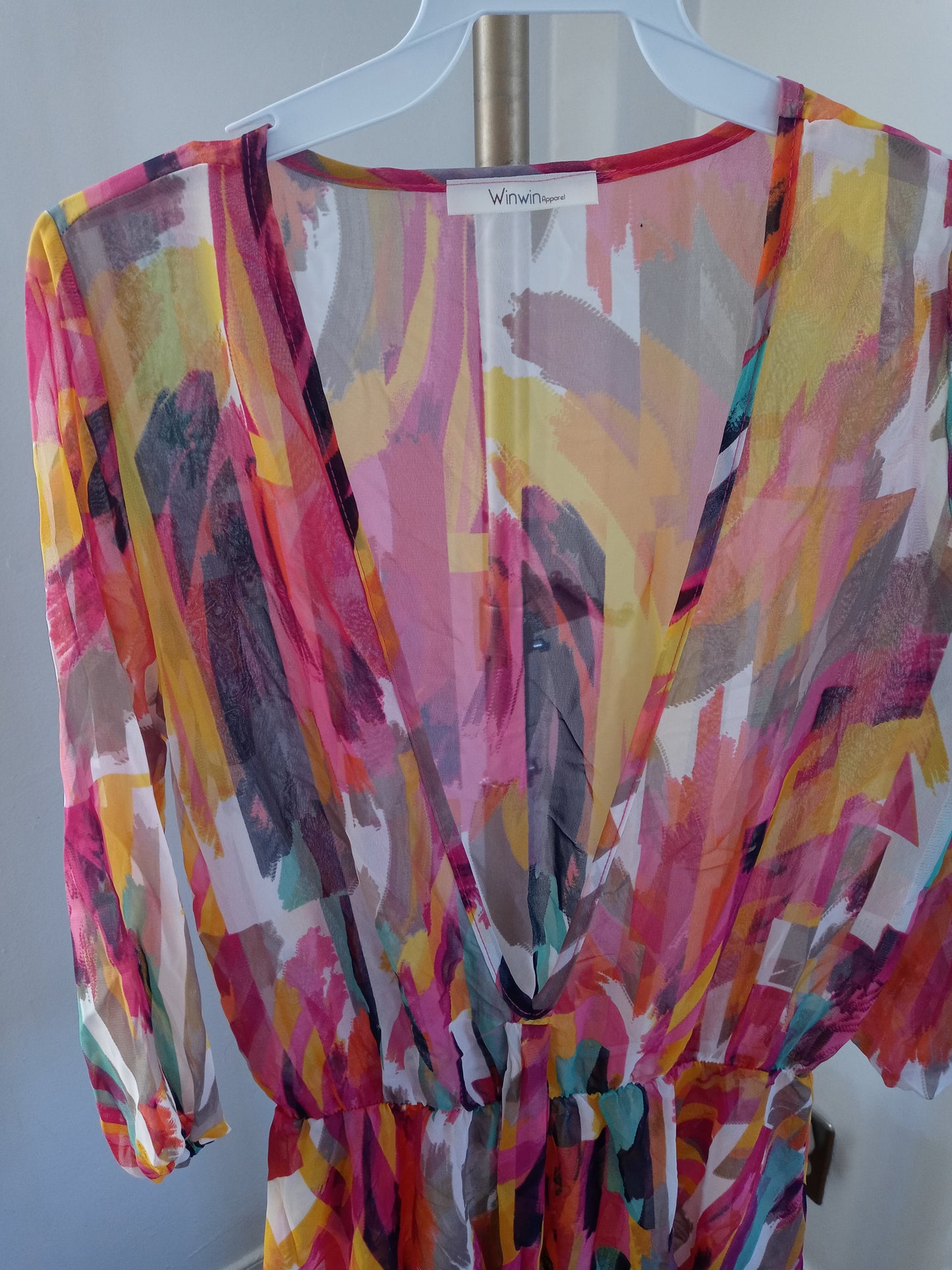 Win win Apparel Women's Long Sleeve Blouse Top -Style # 7008 -