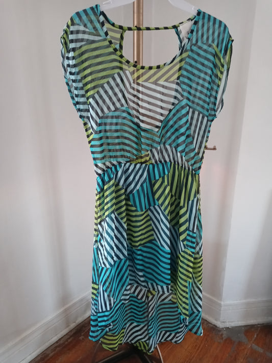 Wishlist - Women's Full Length Dress With Light Blue Liner - Style# DK9869D