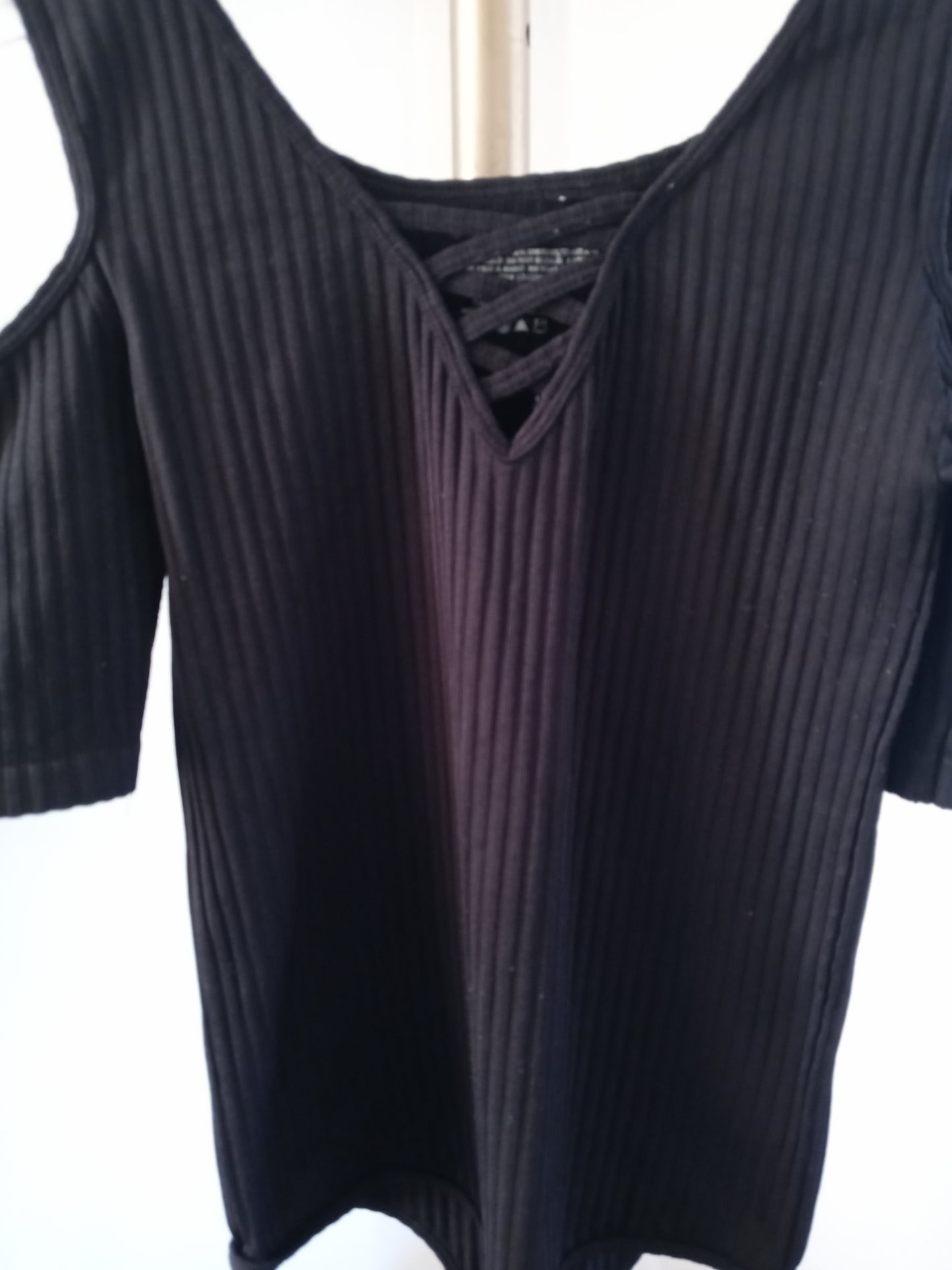 Ida Fashion - 1 Piece Jumpsuit Cold Shoulder V Neck In Black