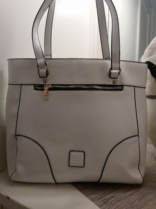 Women's Purse With White Handles White bag