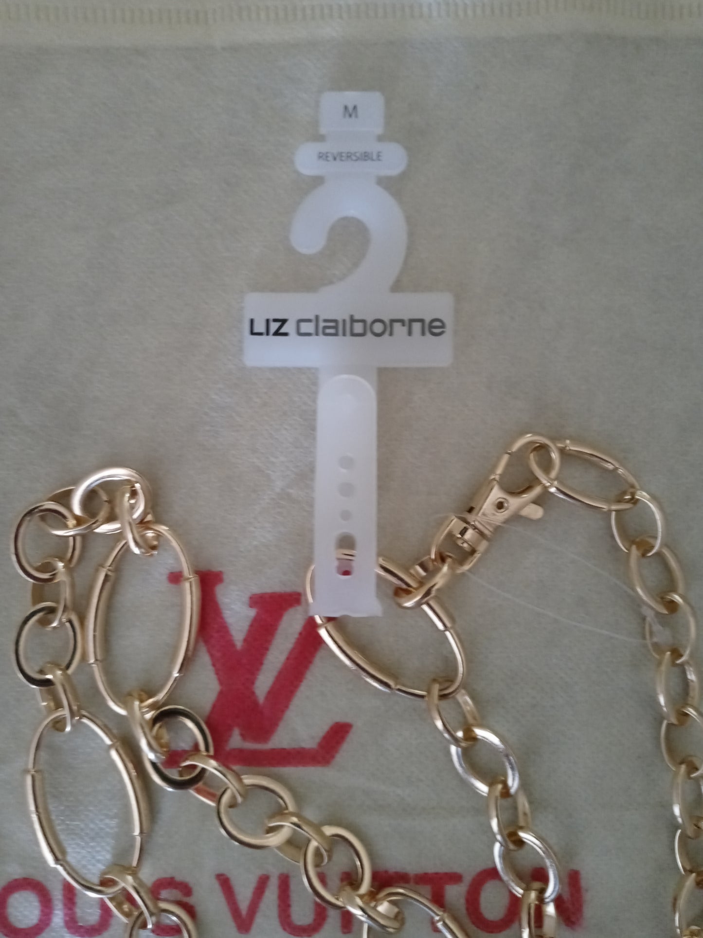 Liz Claiborne Women's Gold Platted Costume Jewelry Chain Belt One Size Fits All