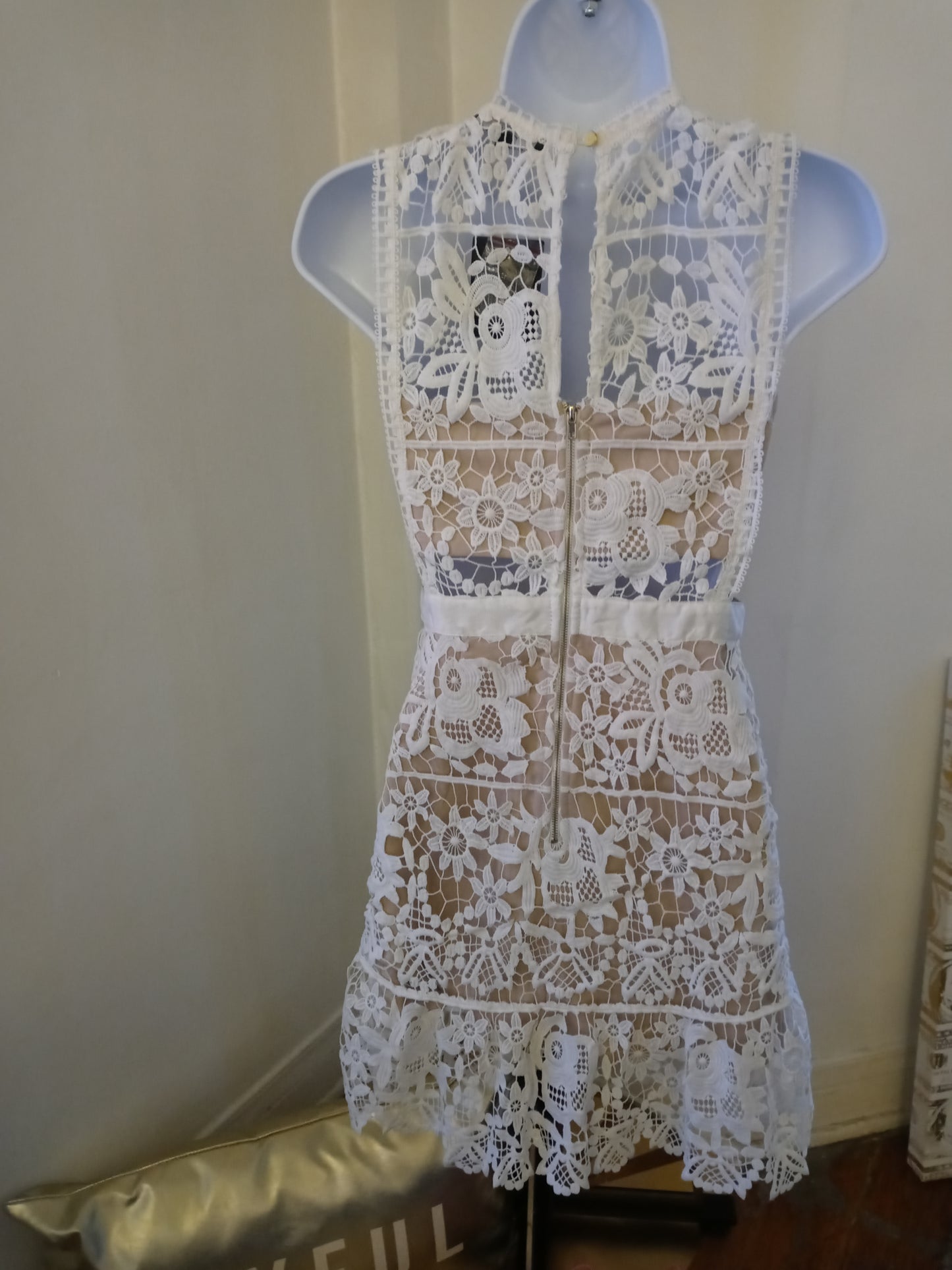 MDS Collection Women's White Shear Sleeveless Slip Dress