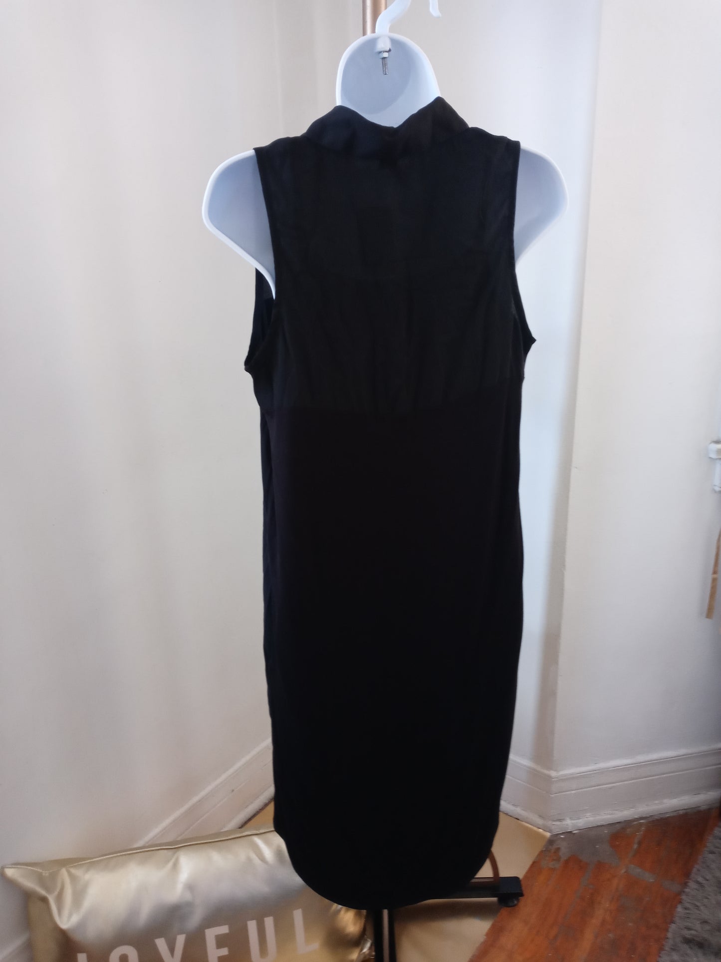 Forever 21 Short Sleeve Knee Length Black Blouse Dress - New With Original Tags -