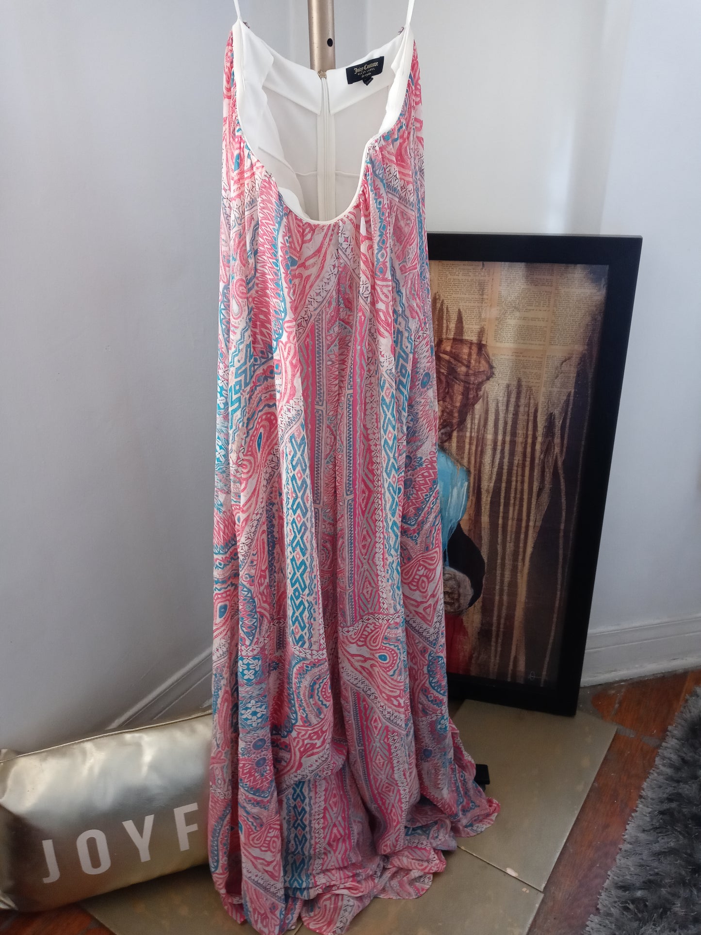 Juicy Couture Black Lable Los Angeles Multi Color Sleeveless Maxi Dress