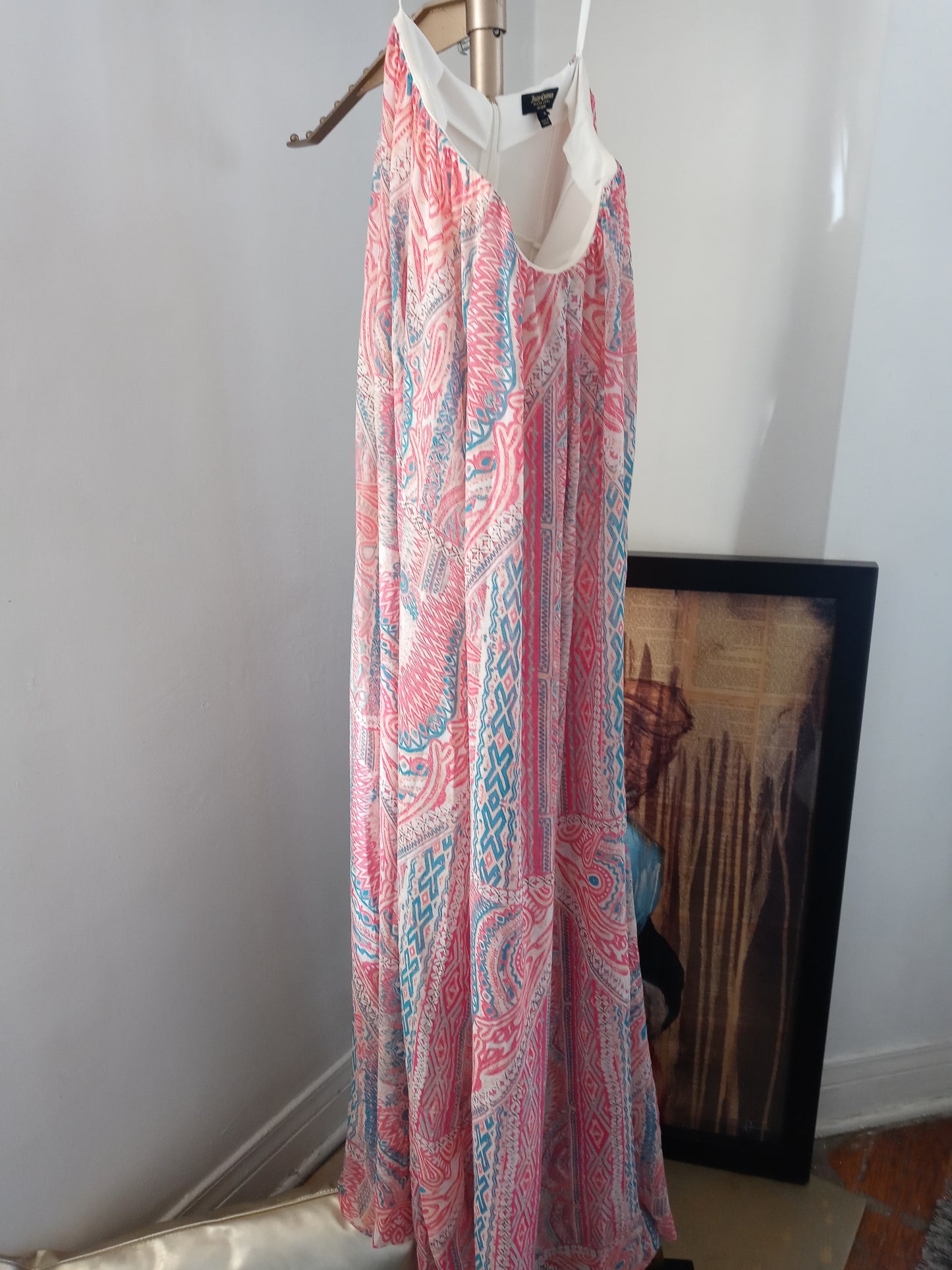 Juicy Couture Black Lable Los Angeles Multi Color Sleeveless Maxi Dress