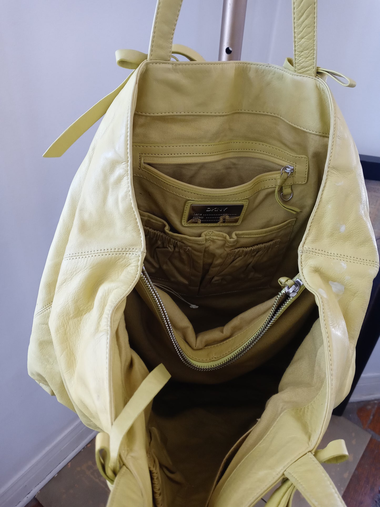 DKNY Lime Green Traveler Tote
