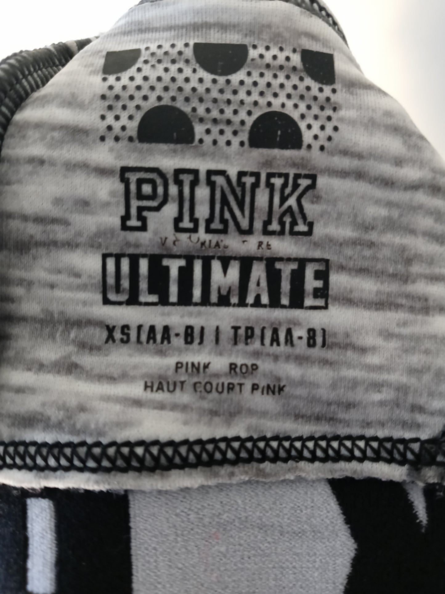 Pink Women's Black , Grey & White Sports Bra