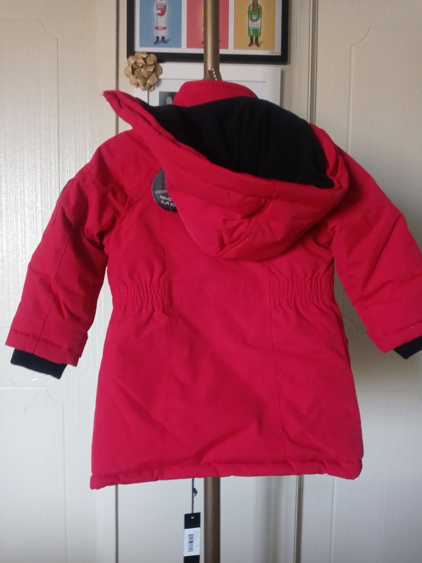 Diesel Girls Parka Puffer Winter Coat Red Warm Size 31.