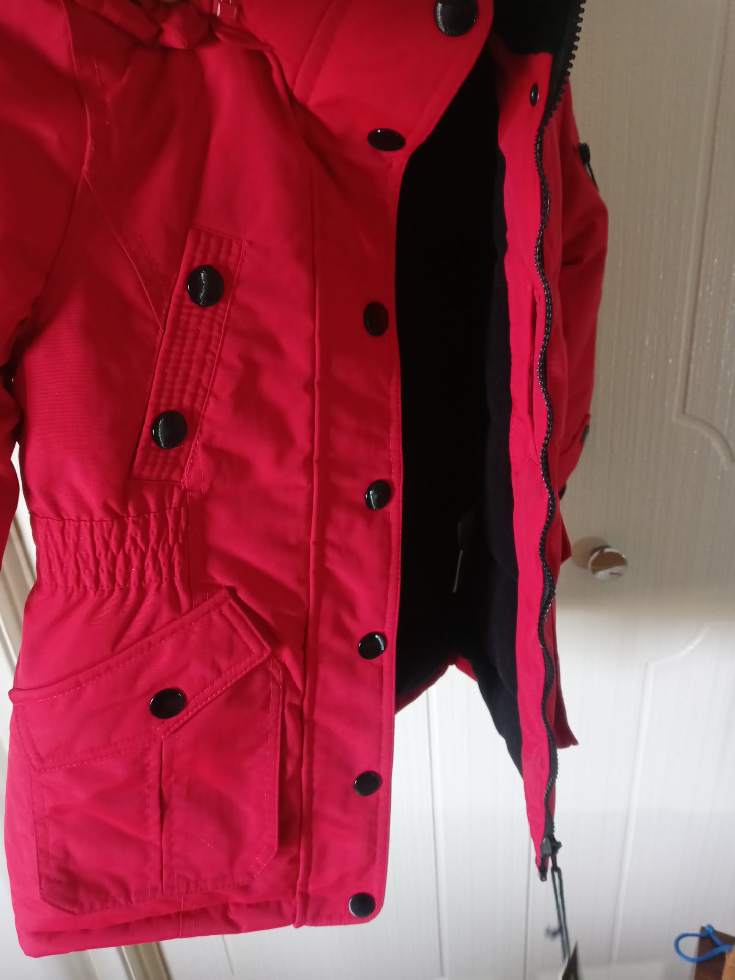 Diesel Girls Parka Puffer Winter Coat Red Warm Size 31.