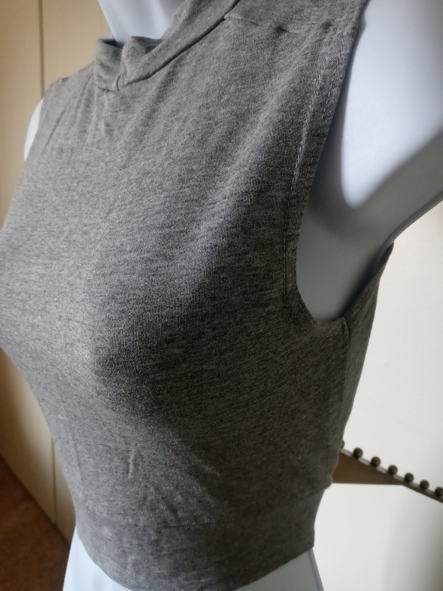 TopShop Women's Grey Sleeveless Blouse Top