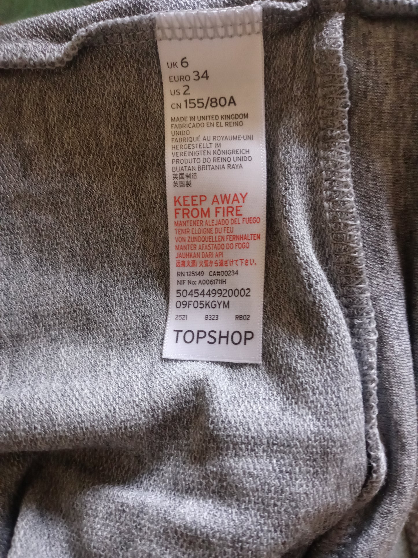 TopShop Women's Grey Sleeveless Blouse Top