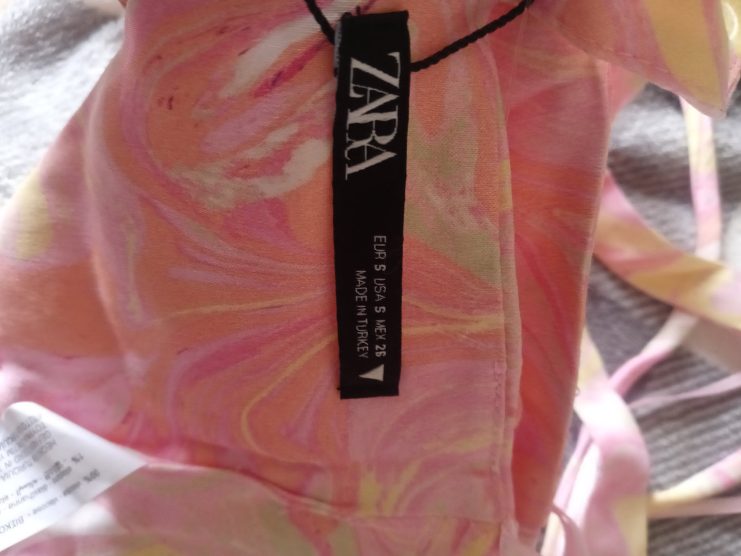 Zara Marble Tie Die print crop top