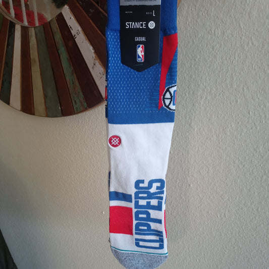 Stance Los Angeles Clippers Shortcut 2 Crew Socks | L (Men 9-13 / Women 11-14)