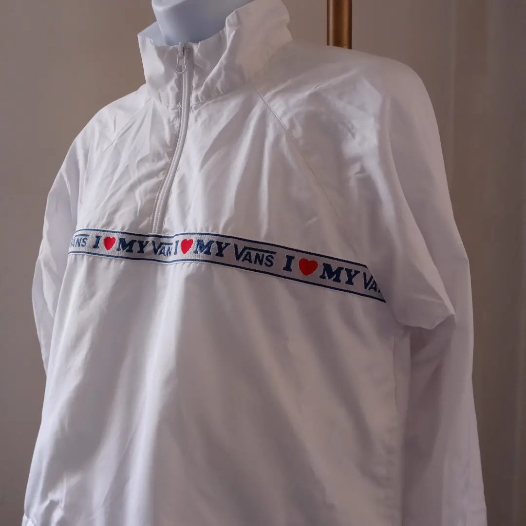 White Vans Windbreaker Crop Top