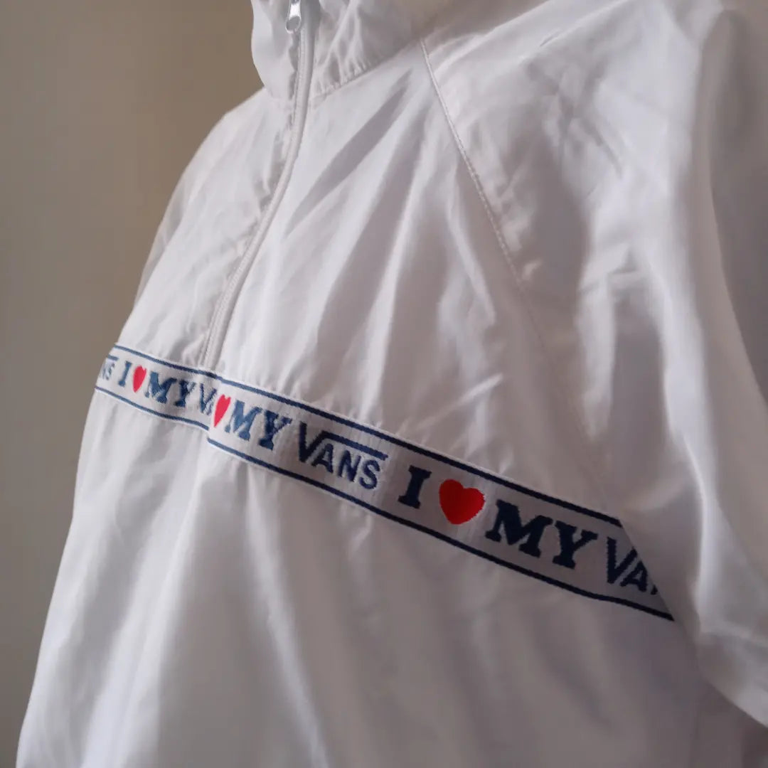 White Vans Windbreaker Crop Top