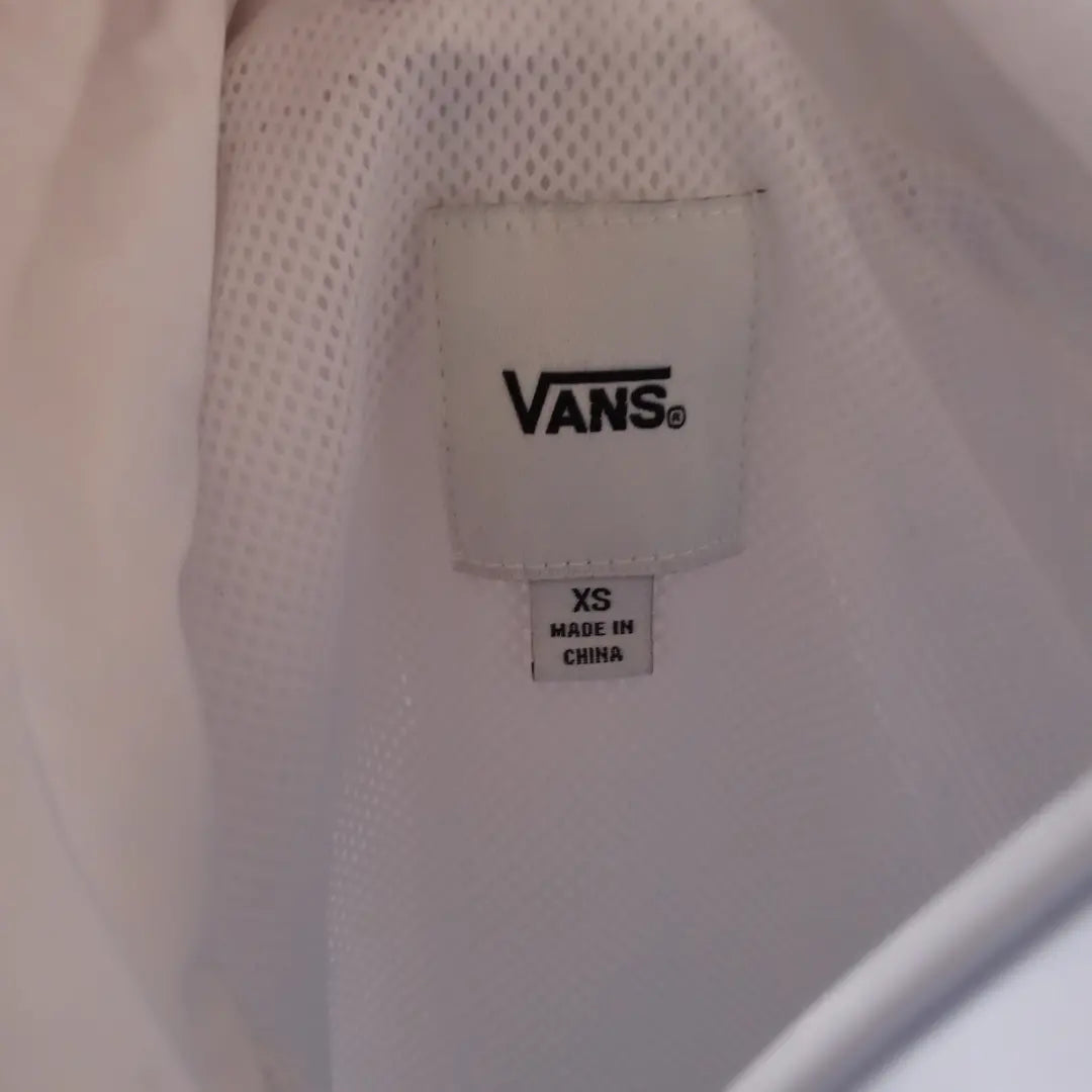 White Vans Windbreaker Crop Top