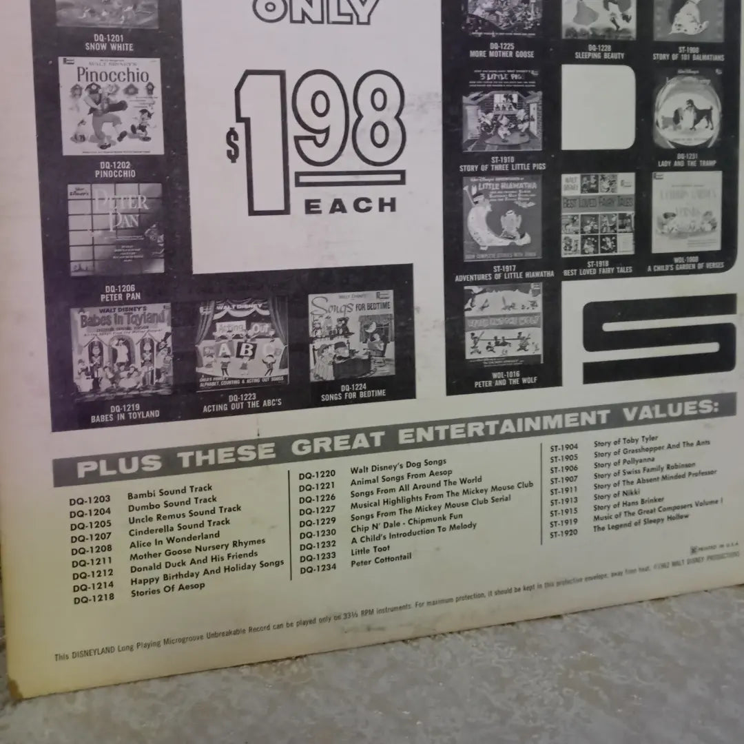 LP ~ Peter Cottontail ~ Alice in Wonderland ~ Funny Bunnies ~ Disneyland Records