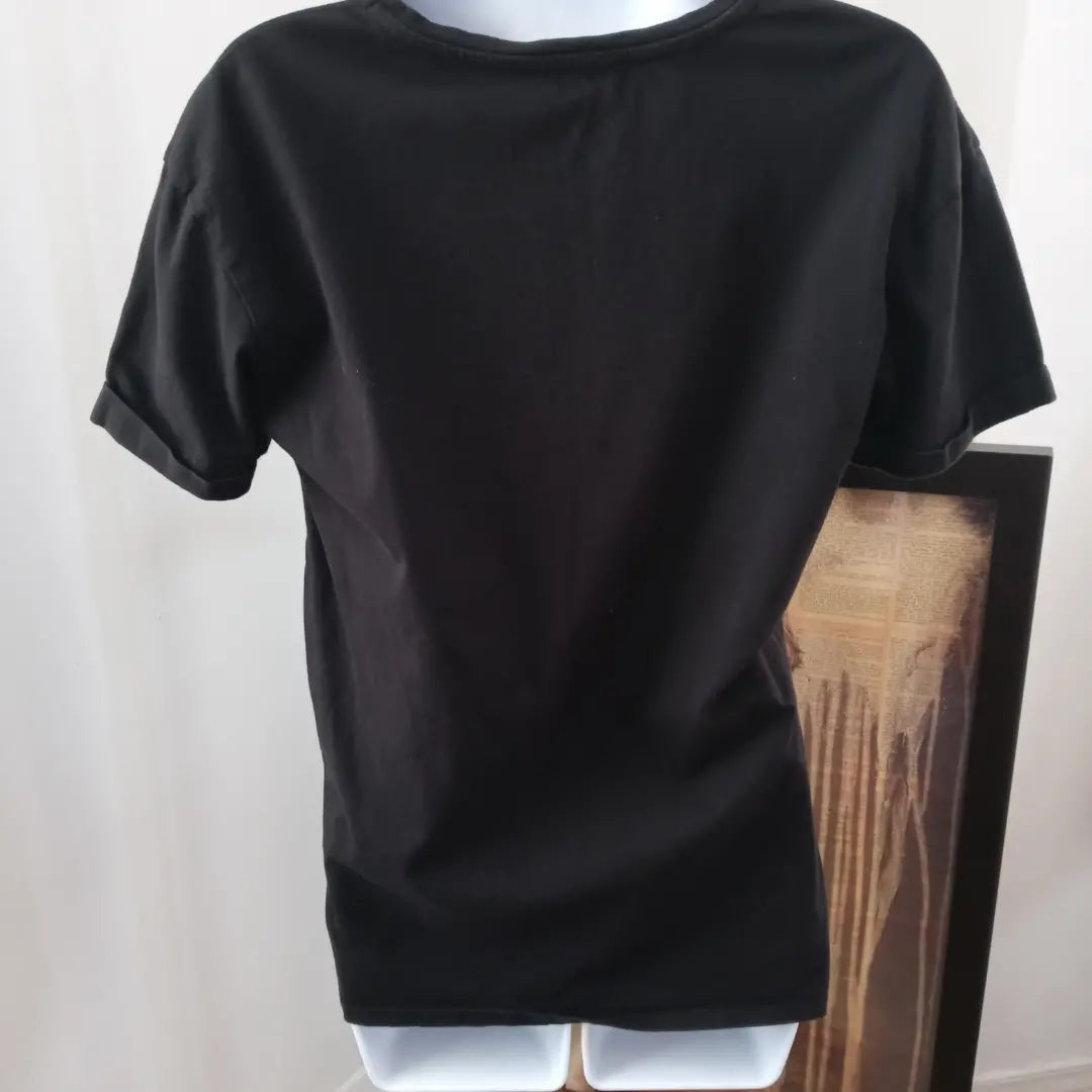 Zara Basic Collection All Black Rock Women's T Shirt in Black -