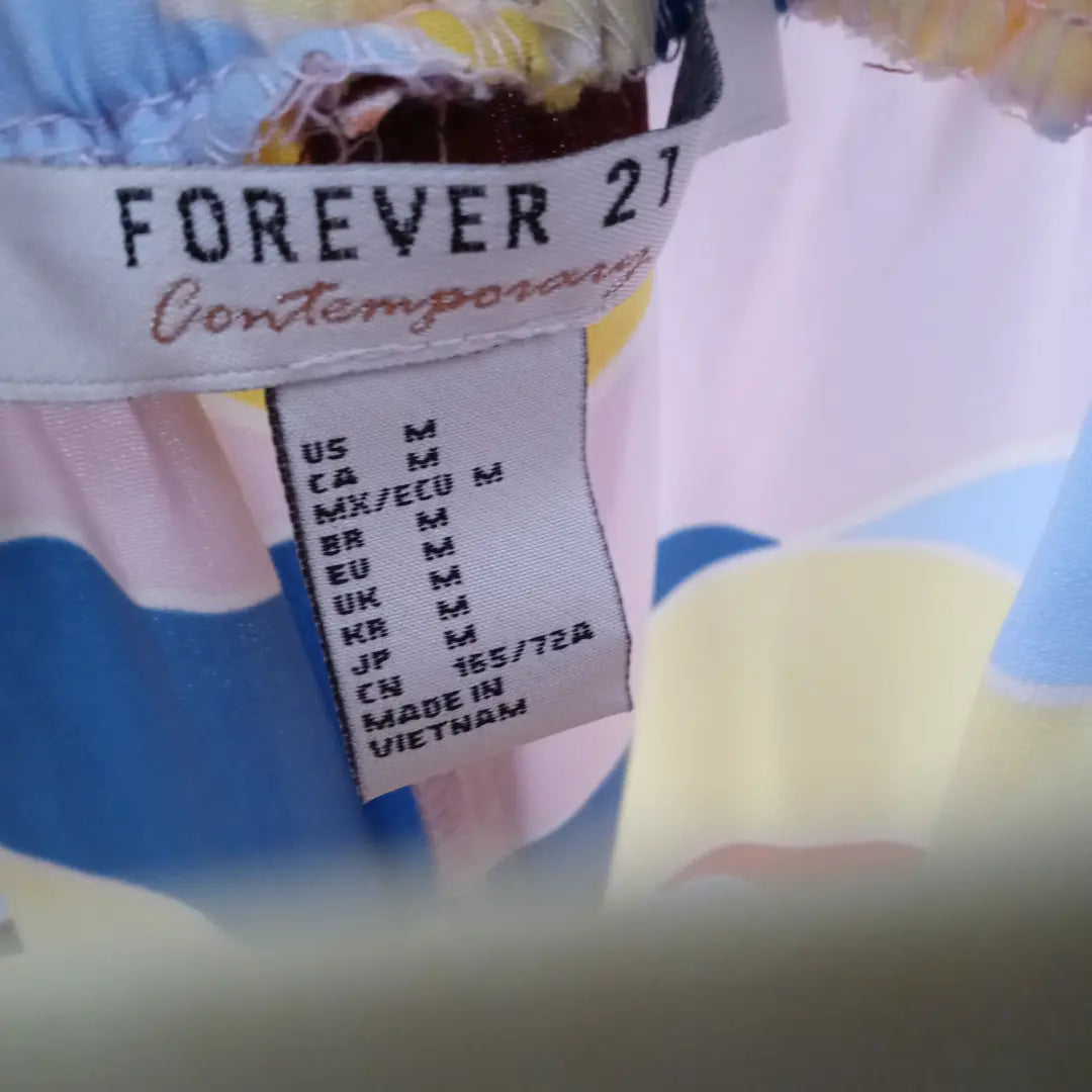 Forever 21 Contemporary Geo Printed Pants Wide Leg Multicolor Pattern Loose Comfort Pants