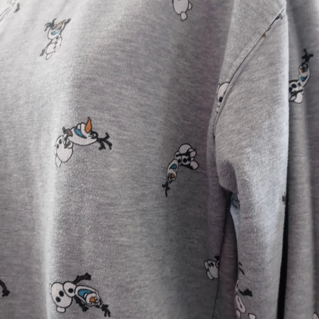 Disney Frozen Snowman Olof Grey Printed Sweatshirt size Medium