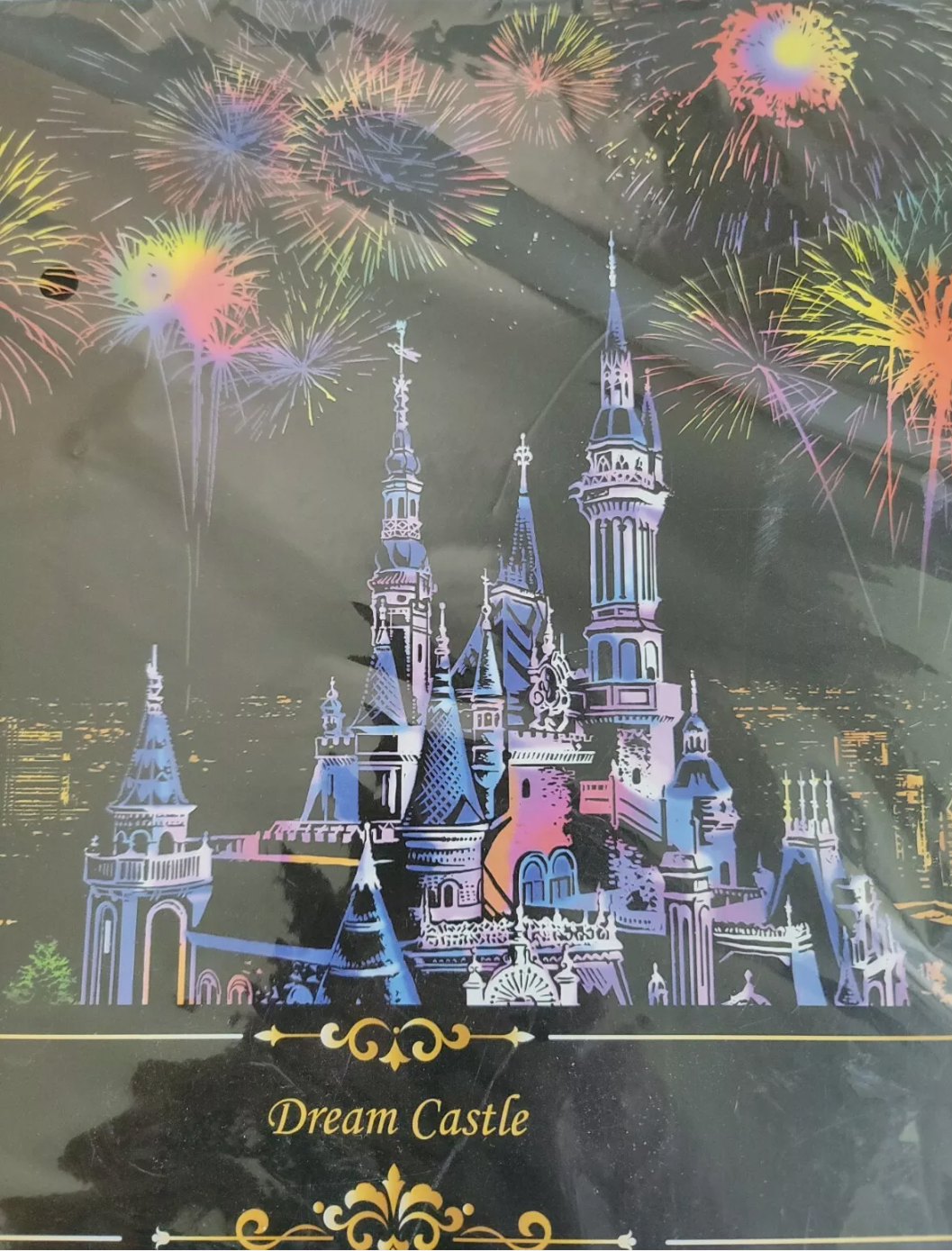 Scratch-Off Art Drawing Dream Castle Sketch kit Sealed Teen Adult 16x11in..