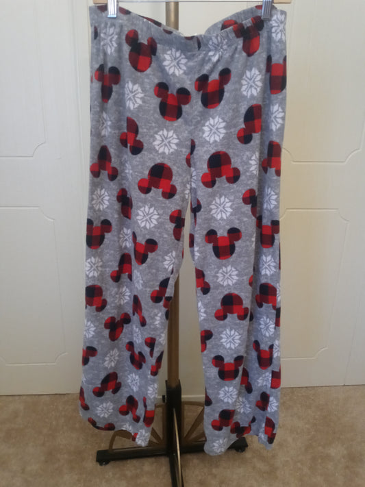Holiday Mickey Mouse Fleece Pajama Pants  Women's Size - Large