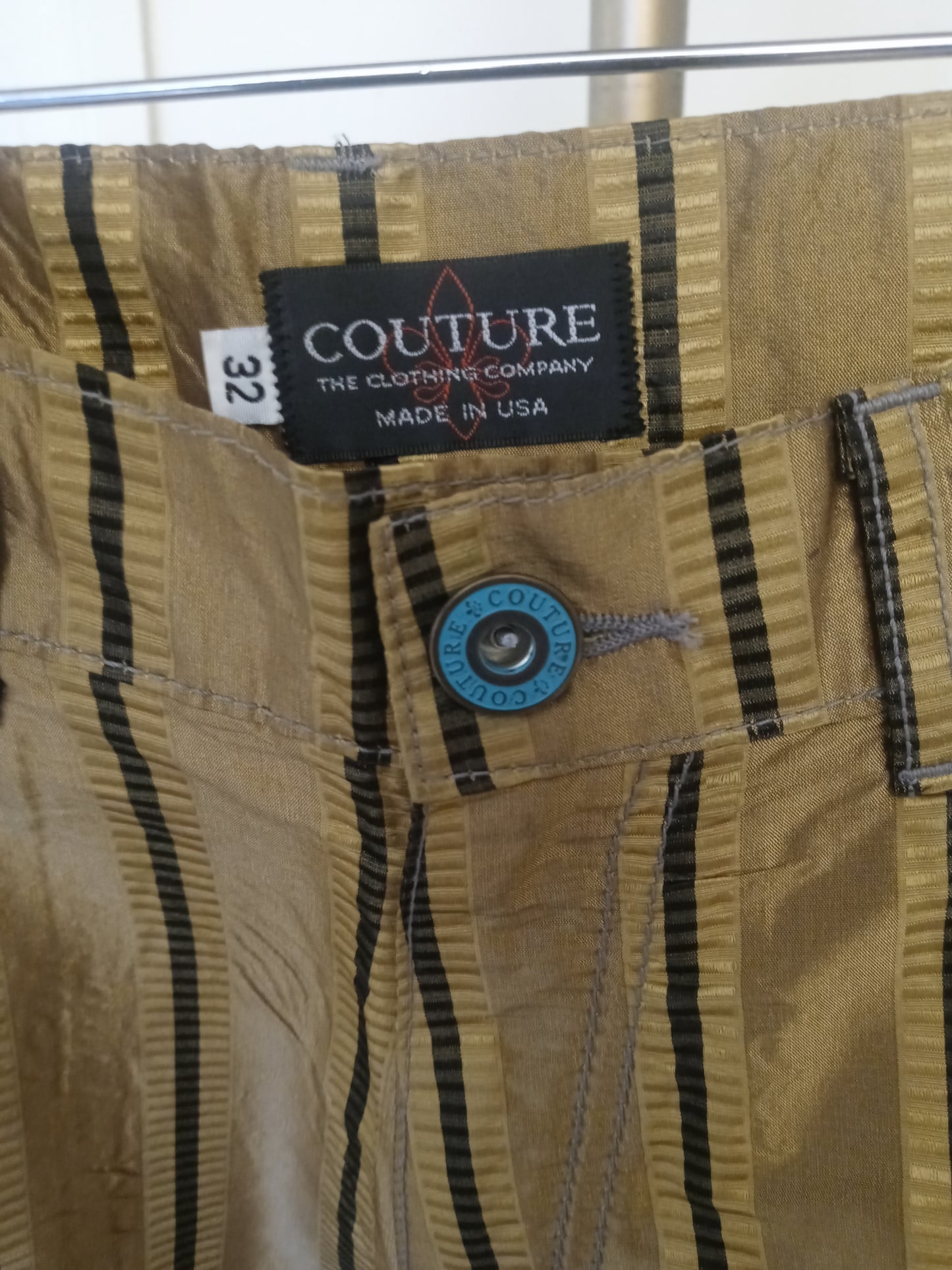 Couture Rocco Block Vert Stripe Men's Dress Pants