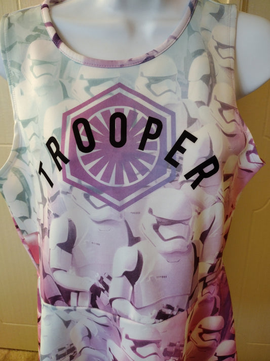 Star Wars first Order TROOPER Dress Sleeveless Clone Wars Stormtroopers Pink