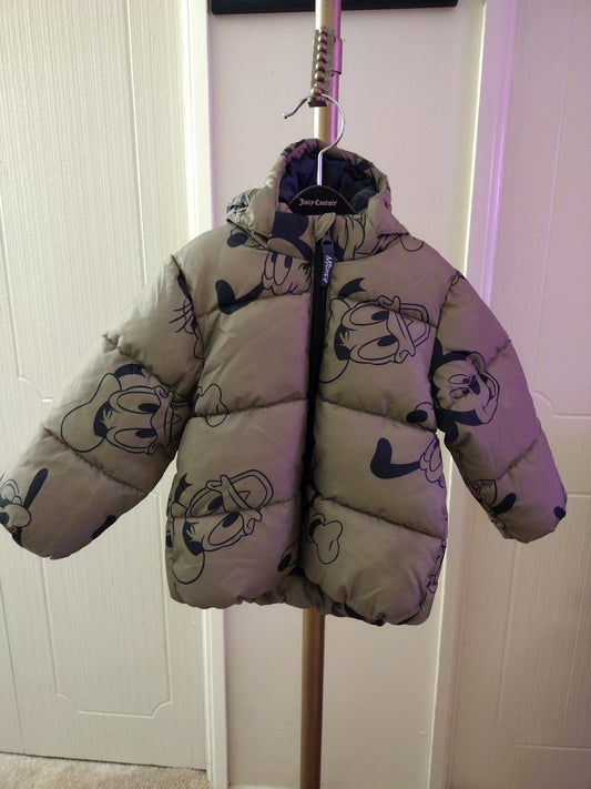 H&M Disney Mickey Mouse Goofy Donald Duck Boys Puffer Coat  Size: 18 Months