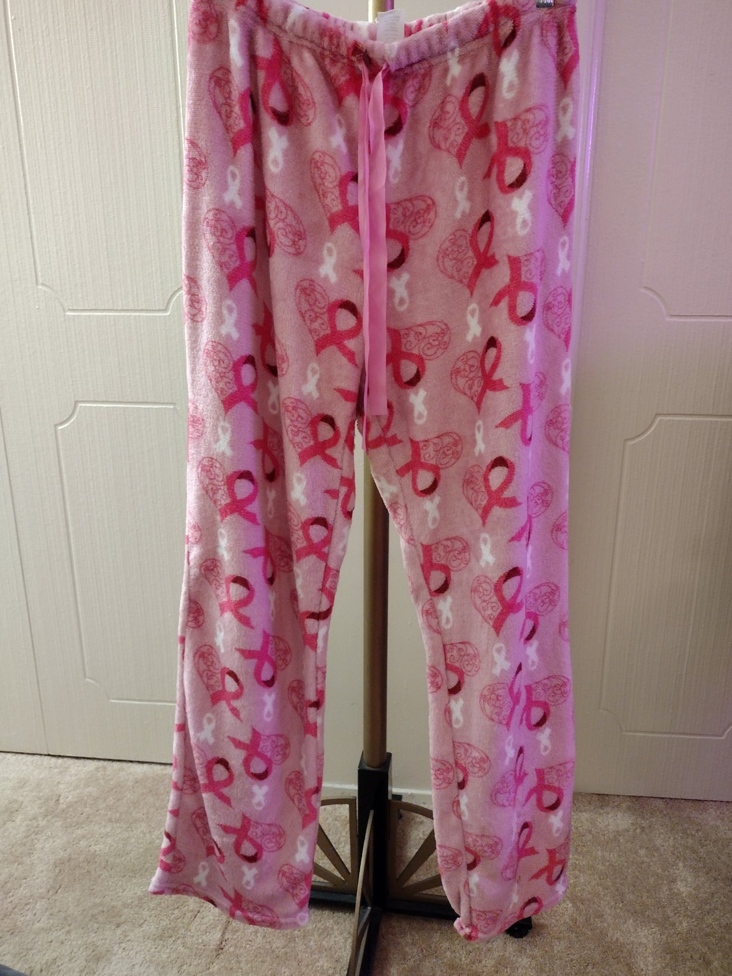 Hotel SPA  Breast Cancer Awareness Ribbon Summer Pajama Pants For Women