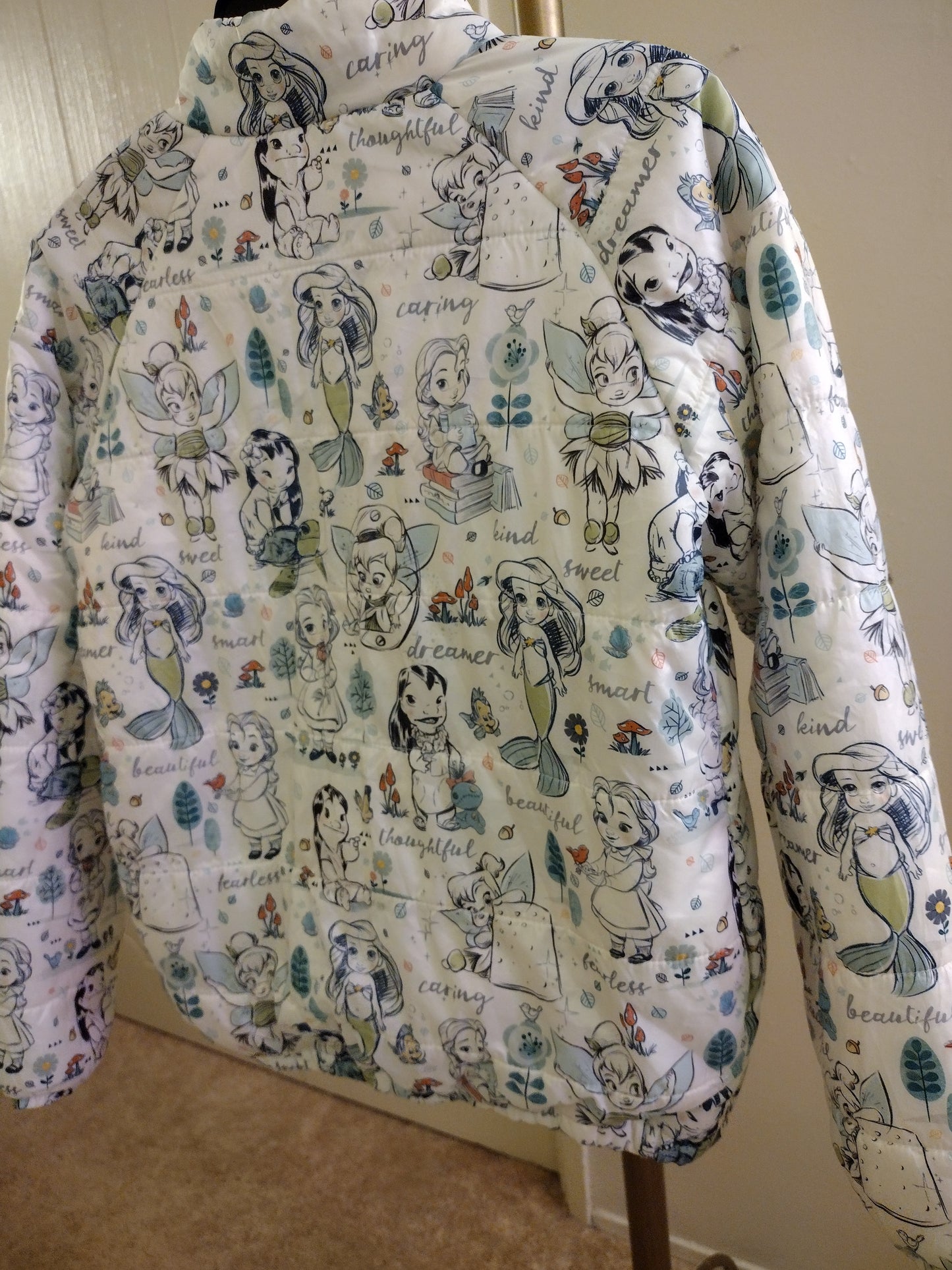 Disney Jackets & Coats Disney Princess Animators Light Puffer Coat Jacket