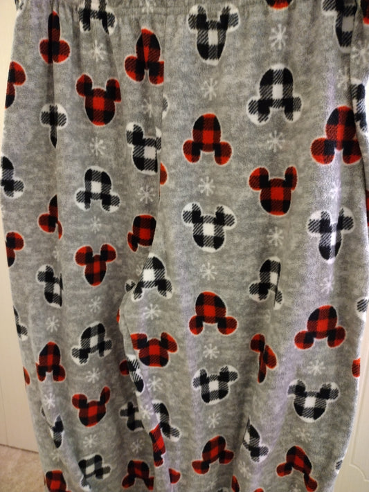Men's Walt Disney Company Disney Mickey Mouse Plaid Ears Holiday Big and Tall Lounge Pants for men