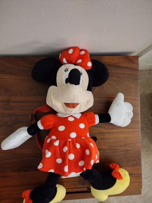 Disney Minnie Mouse 17" Plush Doll Backpack With Adjustable Strap