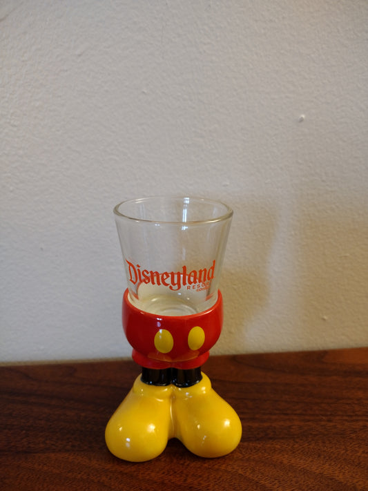 Disney Disneyland Resort " Mickey Mouse " Legs Feet Pants Shot Glass -2 OZ Ceramic