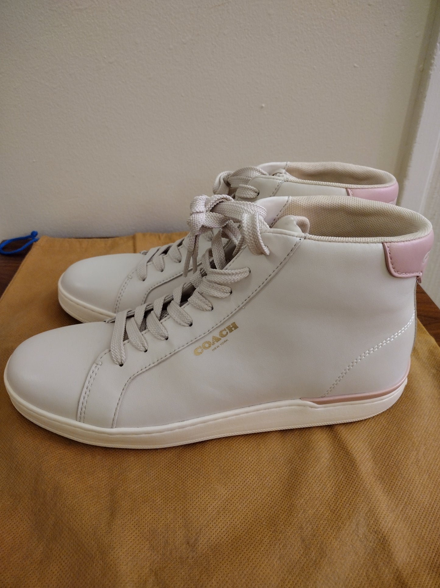 COACH Clip Leather High Top Sneakers - Wmns 9.5