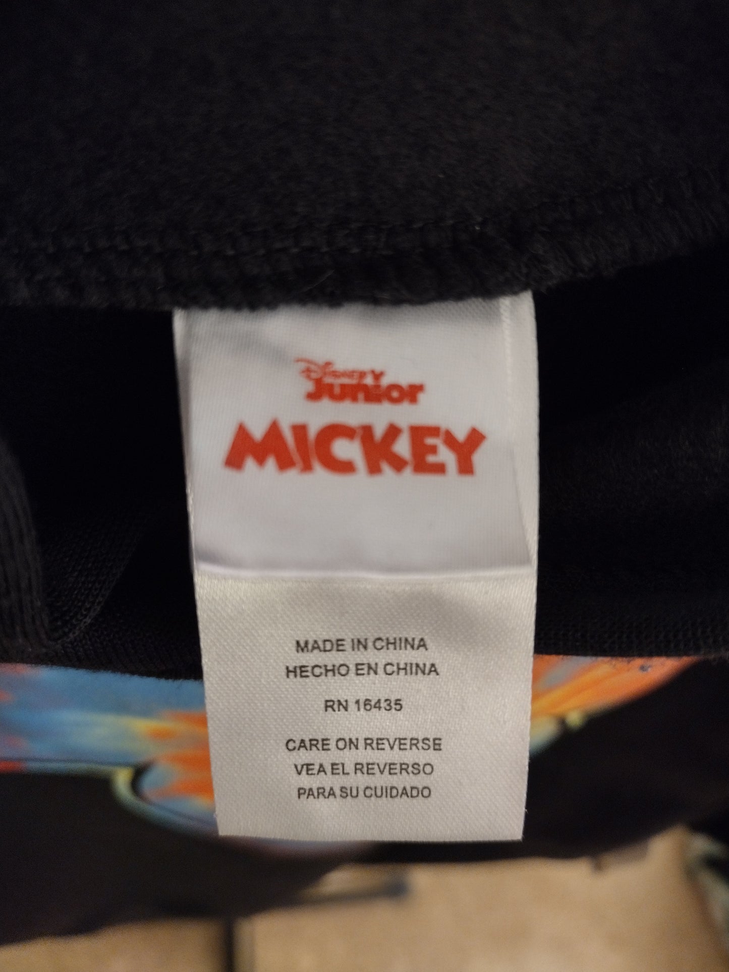 Disney Junior Mickey Long Sleeve Black Multi Color Hooded Sweater