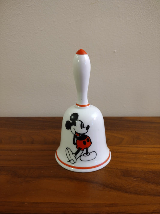 Mickey Mouse Porcelain Bell Reutter Glass Disney Vintage.5.5”