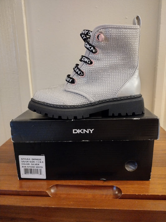 DKNY Ava Stone Moto Toddler Girls Boots Size 11/9.5