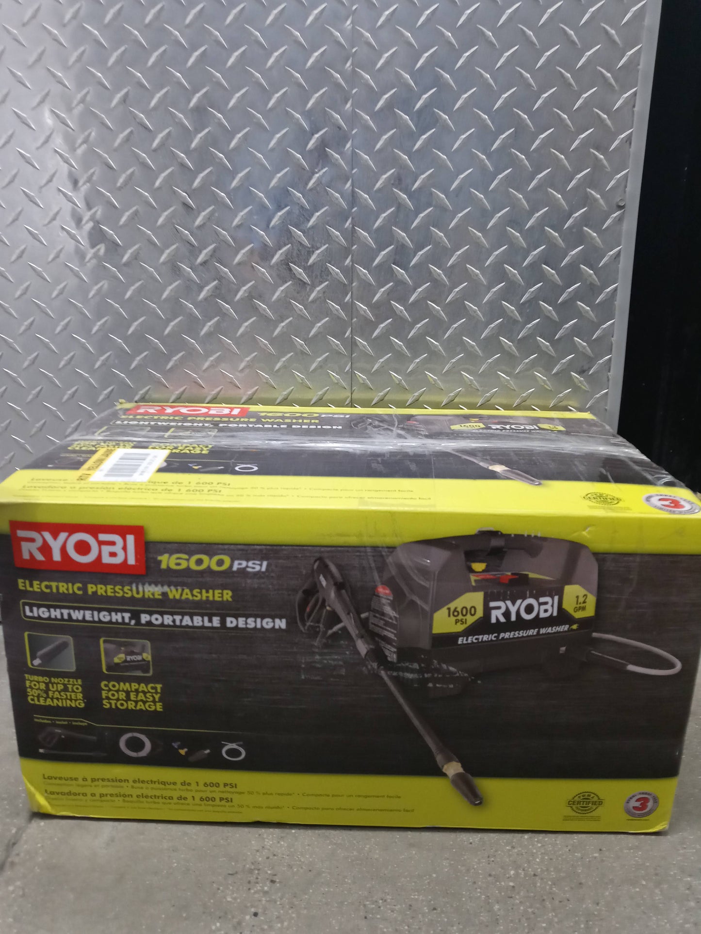 Ryobi 1600 Psi Electric Pressure Washer -1.2 GPM -  Open Box -