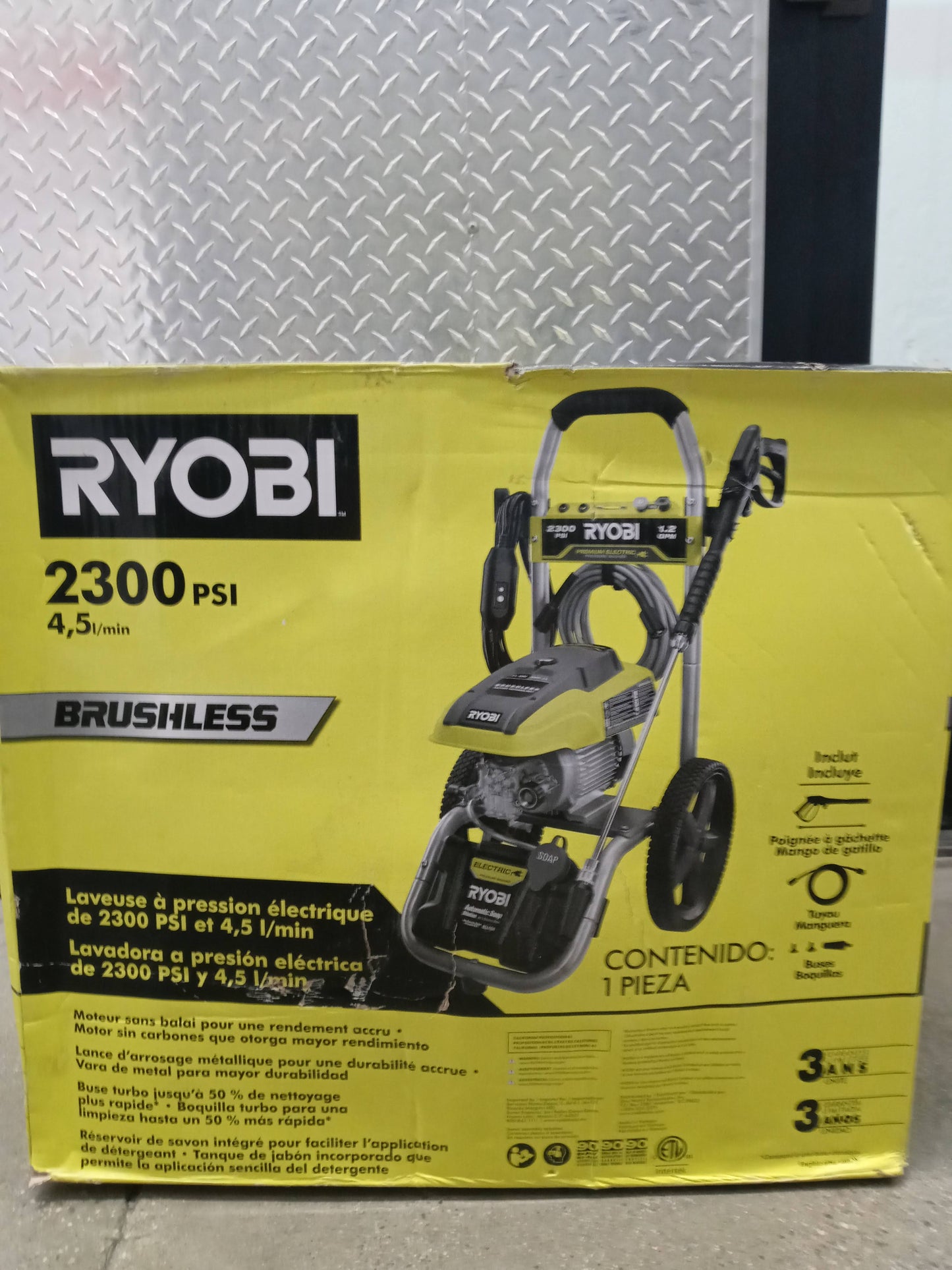 Ryobi 2300 Psi Pressure Washer  1.2 GPM - Electric Cold Water Pressure Washer  Brushless  Open Box -