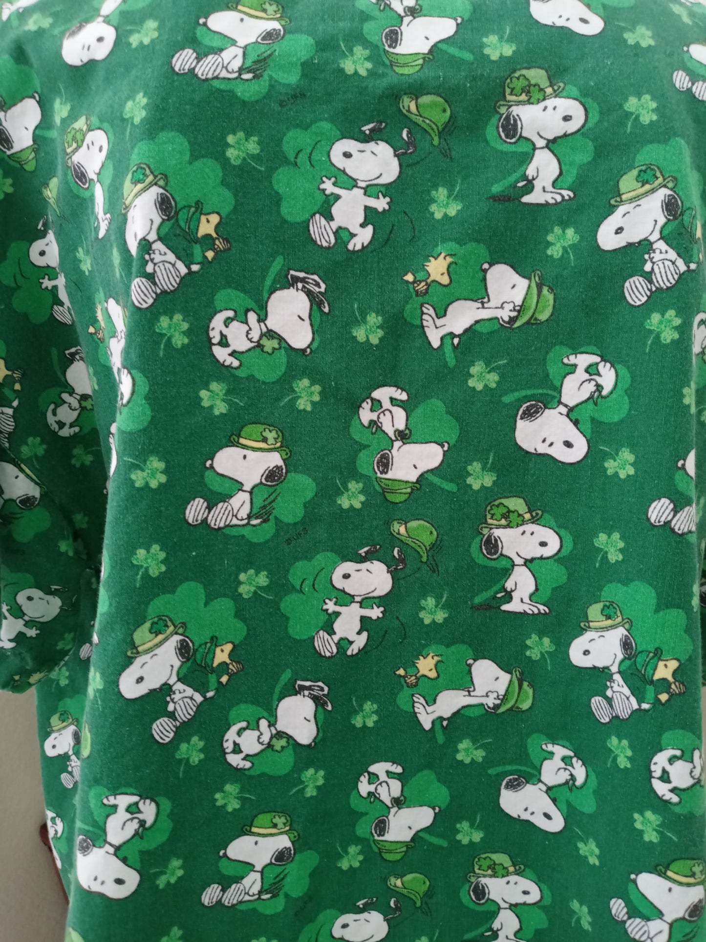 Women's St. Patrick's Snoopy Uniform Top Size - Medium / Pre Owned - Fair Condition -