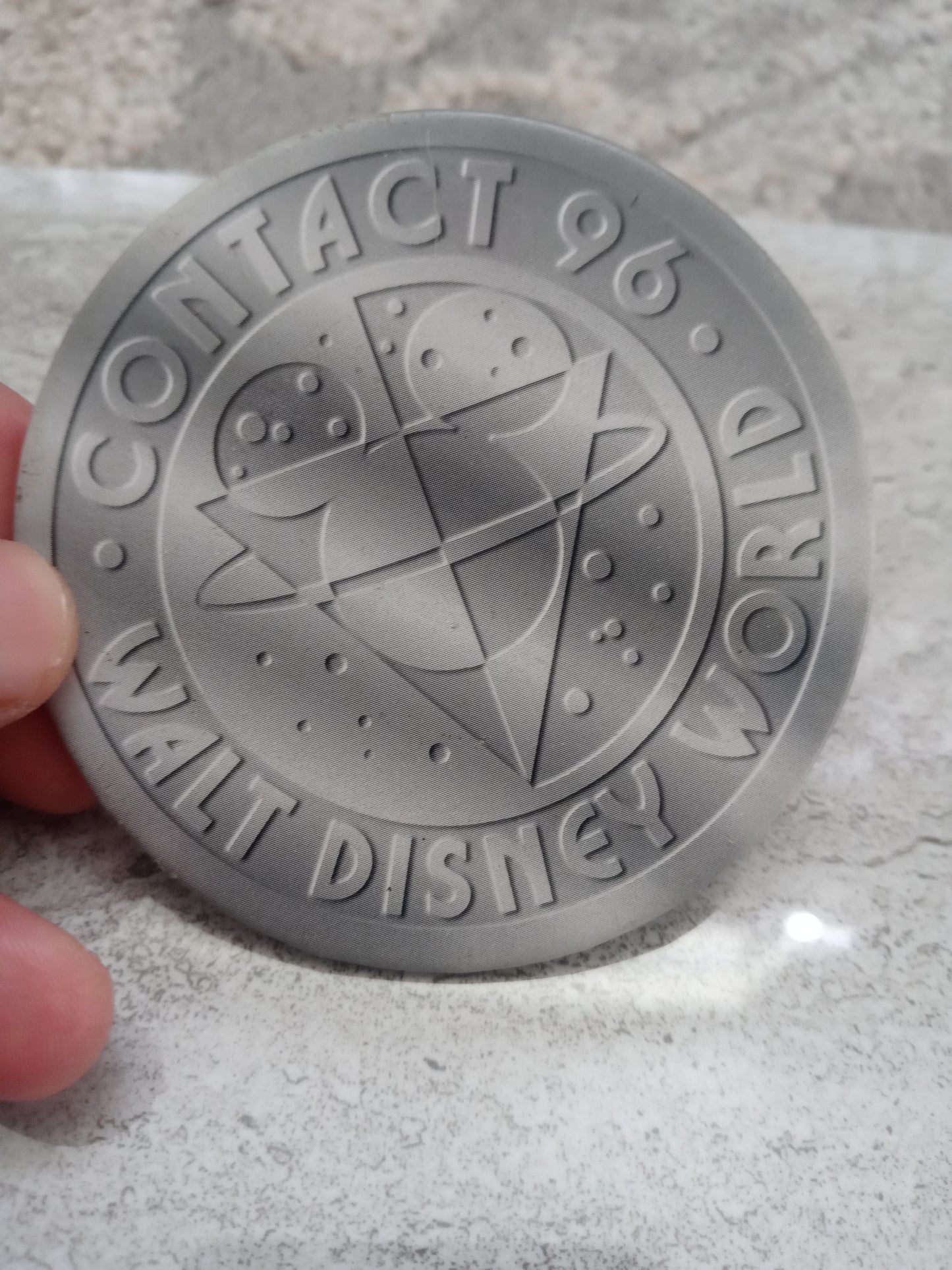 Walt Disney World CONTACT 1996 Cancelled Sci-Fi Convention Icon Logo Button
