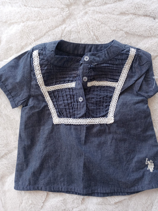 U.S Polo Assn Toddler Girls Shirt RN# 127805 Size