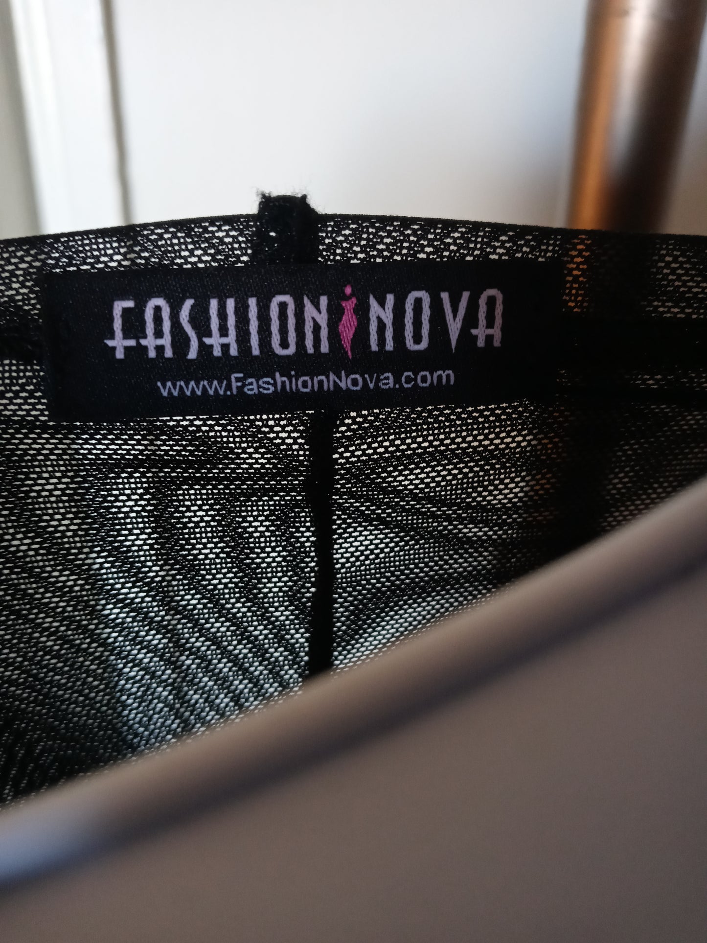 Fashion Nova See thru Long Sleeve Black Hoodie Crop Top