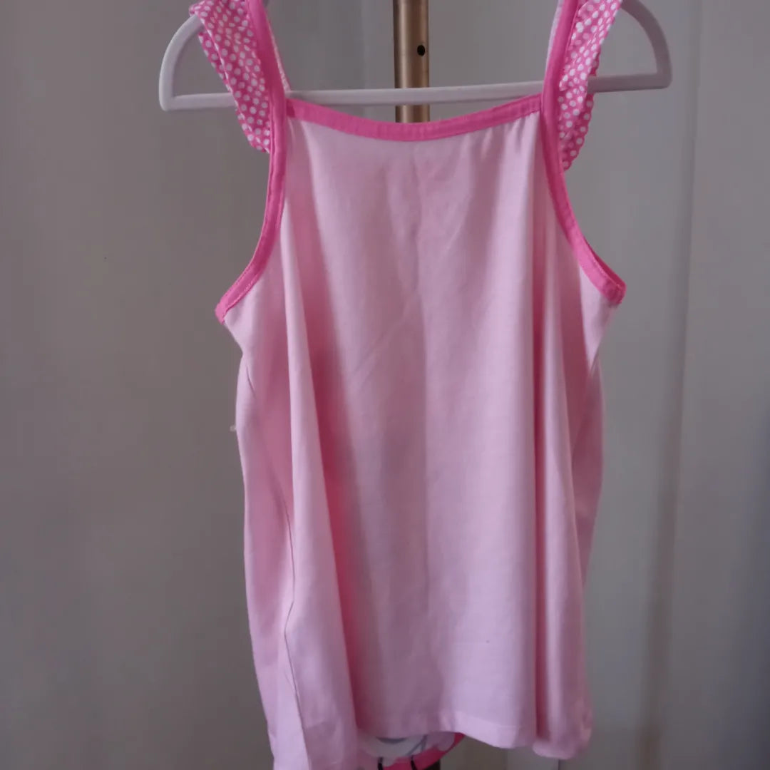 Disney Minnie Mouse Pink Sleeveless Short Sleep Shirt for Girls - Kid's Girls Size 9