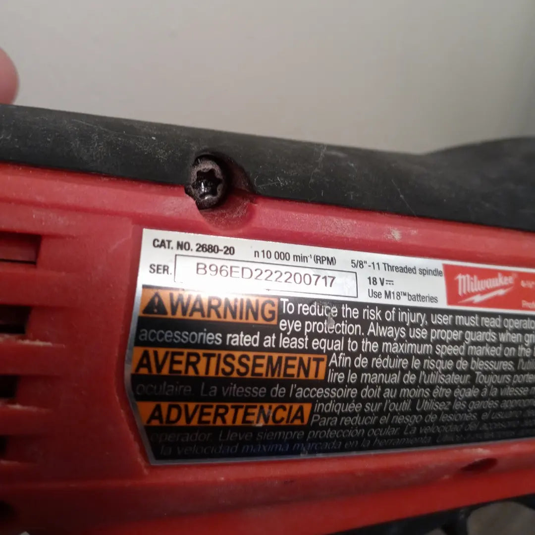 Milwaukee 2680-20 M18 4-1/2" Cordless Cut-Off Angle Grinder [Tool Only]